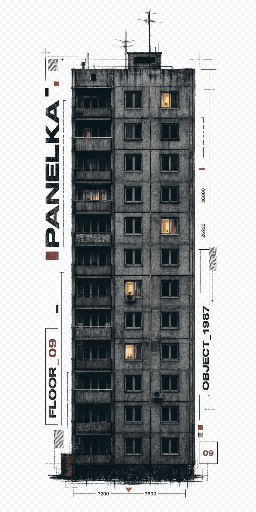 Панелька ночью print file